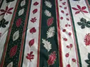 French Estate -Vintage Drapery Fabric LEAVES ACORNS Festive Print Elegant 6+ yds