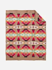 Pendleton Tucson Jacquard Robe Wool Blanket - Tuscon Khaki - NEW