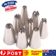 8Pcs Big Size Icing Piping Nozzles Tips Cake Pastry Baking Decoration Tools