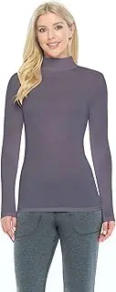 Natural Uniforms Women's Long Sleeve Mock Turtle-Neck T-Shirt Under Scrub
