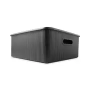 19L Ribbed Container - Black