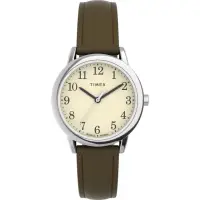 在飛比找momo購物網優惠-【TIMEX】天美時 Easy Reader系列 棕色摺疊扣