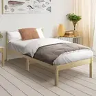 Oikiture Bed Frame Single Size Wooden Kids Bed Timber Base Platform