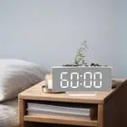 Screen Digital Clock LED Alarm Clock Bedroom Electronic Desktop Clock With T _ga