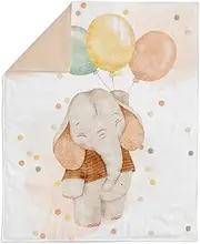 UNIQUE Elephant with Balloons Cotton Fabric Panel 19 x 25 in, Quilting Panel, Baby Quilt Panel, Cotton Baby Panel, Blanket Panel, Cotton Fabric for Quilting
