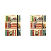 2x Cavallini Large Notebook/Journal Diary School/Office Writing Stationery Book