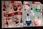 Holiday Style window clings Choose 1 from Different Designs: Snowmen/Winter Fun