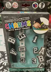 Letters & Numbers Charms With Wrist Bands New In Box, Fits Crocs