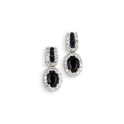 14k Yellow Gold Real Diamond u0026 Sapphire Earrings
