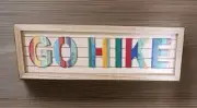 “Go Hike” Rustic Wooden Wall Sign - 15” Multicolor Decorative Art