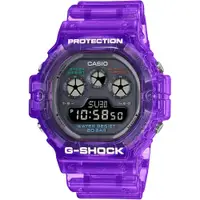 在飛比找蝦皮商城優惠-CASIO 卡西歐 G-SHOCK 時尚繽紛三眼半透明腕錶紫