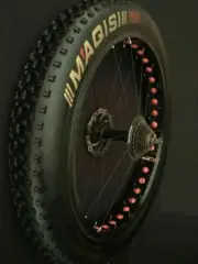 26*4.0 Fat Bike Aluminum Rim Rear Wheel Set 9 Speed Freewheel with Disc &Tire