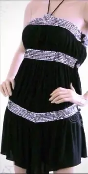 BNWT Vintage SASS & BIDE "Repeated Obsession" Tiered Mini Dress - Eur 42 / US 6