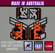 FOX style Factory 34 Fork Decals Stickers orange/grey/black. laminated