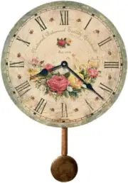 Declo Wall Clock II 549-663 – Antique & round with Quartz Movement