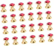 YOSADIER 100 Pcs Diamond Jewelry Rhinestones Crystals Accessories Diamante Gem Art Self Sew on Rhinestones Bulk Ornaments Jewelry Art Design Rhinestone Gems Diamonds Red Rhinestones