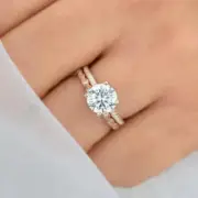 White Round Solitaire Ring Gift Ring Engagement Wedding Ring 925 Sterling Silver