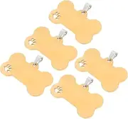 GREENADSCAPE 5pcs Pet Dog Tag Dog Collar Name Tag Blank Dog Tags Stainless Steel Pet Tags Metal Stamping Blanks Dog Name Tags Engraved for Pets Puppy Name Tag Cute Dog Tags Puppy Tag
