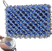 Cast Iron Chain Scrubber, Stainless Steel Scrubber for Pots - Multi-Purpose Cast Iron Stainless Steel Scrubber, Portable Chain Scrubber, Cast Iron Cleaning Tool for Grills