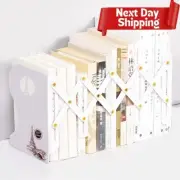 Adjustable Metal Iron Bookends Books Holder Stand Desk Bookend, White Bookend...