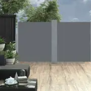 NNEVL Patio Retractable Double Side Awning 170x600 cm Anthracite