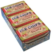 ICE CHIPS Xylitol Candy 6 Tins; Keto Friendly, Gluten Free (Sour Cherry)