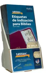 20 Pack with Display Catholic Spanish Gold-Edged Bible Indexing Tabs, Old & New