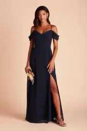 Birdy Grey DEVIN CONVERTIBLE DRESS CHIFFON NAVY Small NEW NWT BRIDESMAID WEDDING