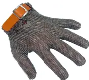 U-Safe Chain Mail Protective Glove, Full Left Hand, XL Orange Strap RRP $109