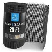 Drawer, Shelf, & Cabinet Liner - Non-Adhesive Drawer Liners - Non-Slip & Black