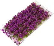 TOKIDNY 1 Box Sand Table DIY Material Model Grass Static Grass Tufts Mini Plants Micro Scene Decoration Cluster Grass Tufts Mini House Greenery Decor Flowers Purple Plastic