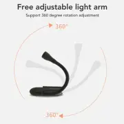 Book Reading Light USB Rechargeable 3 Colors Levels Brightness Adjustable FA