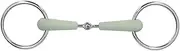 PerGar Horse Snaffle Bit, Stainless Steel Snaffle Bit, 130mm Horse Mouth Snaffle with Chain, Horse Gag Ring Snaffle Bite, Snaffle Bit Horse Bit Buckle for Horse Farm Outdoor Training