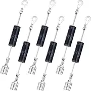 [HINZIC] 6 Pcs CL04-12 500mA 12KV Microwave Oven one-Way Diodes Whirlpool Frigidaire Diode Rectifie fits for WB27X10597 W10492276 Replaceable Parts,High Voltage Diode,Black
