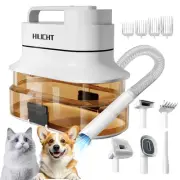 Dog Grooming Kit, Dog Hair Vacuum with Nail Clipper and 4L Dust Cup, 6 Pet Gr...