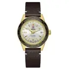Rado Captain Cook Over-Pole Silver Dial Brown Leather Band Watch R32193018