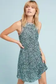 NWT Anthropologie Astronomy Swing Dress, by Varun Bahl - Mint motif, size 6