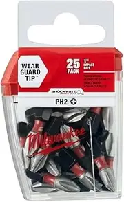 [Milwaukee] Electric Tool 48-32-4604 Shockwave Impact Duty insert Bit, NO 2, Phillips, 1" OAL, Proprietary Steel