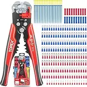 TOPEX 260-Piece Wire Stripper Self-Adjustable Crimper Plier Set Terminals Wire Cutter Connectors Tool