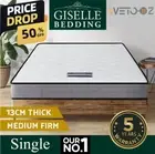 Luxury 13cm Mattress Tight Top Bedding Medium firm Bonnell spring 5Yrs Single