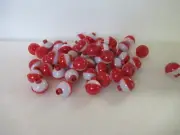 50 1" FISHING BOBBERS Small Round Ball Floats Plastic Snap on Float Choice