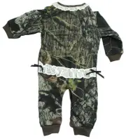 NEW Baby Girls Mossy Oak Break Up Camo Creeper With Lace & Bows 18-24 Month