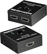 Tunghey 2Pack HDMI Switch 4K@60Hz, Bi-Directional 2.0 HDCP 2.2 Switcher 2 in 1 Out, Splitter 1 in 2 Out Support 3D HDR for Xbox PS5/4 Roku Fire Stick HDTV Monitor