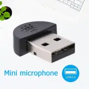 Mini USB Microphone MIC Audio Adapter Direct Connect for PC (Black) AU