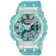 【CASIO 卡西歐】G-SHOCK 虛擬科幻 雙顯腕錶 新年禮物 45.9mm / GMA-S110VW-2A