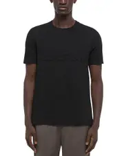 Helmut Lang Short Sleeve Embossed Logo Tee