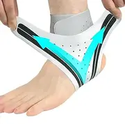 Ankle Support Brace， Open-Heel Ankle Brace with Adjustable Straps for Sports Protect, Plantar Fasciitis, Achilles Tendonitis, Ligament Damage, Injury Recovery，Male and female,No distinction between left and right (1, L)
