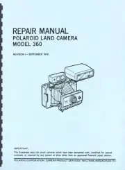 Polaroid Land Camera Model 360 & Electronic Flash Repair Manual Reprint
