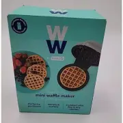 Weight Watchers by Dash Mini Waffle Maker 4 inch New White Recipes Included
