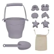 Playground Silicone 8pc Bucket & Spade Set - Lilac